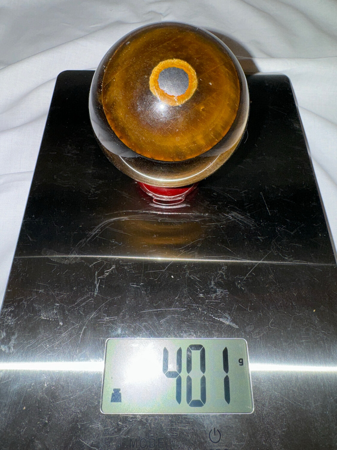 401g Tiger Eye Sphere With Stand