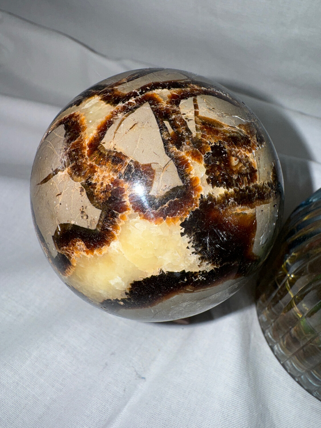 309g Septarine Sphere With Stand