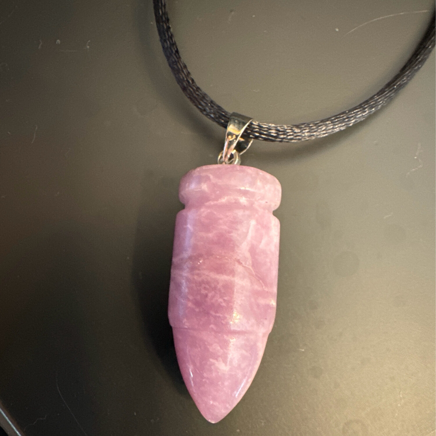 Kunzite Bullet Pendant