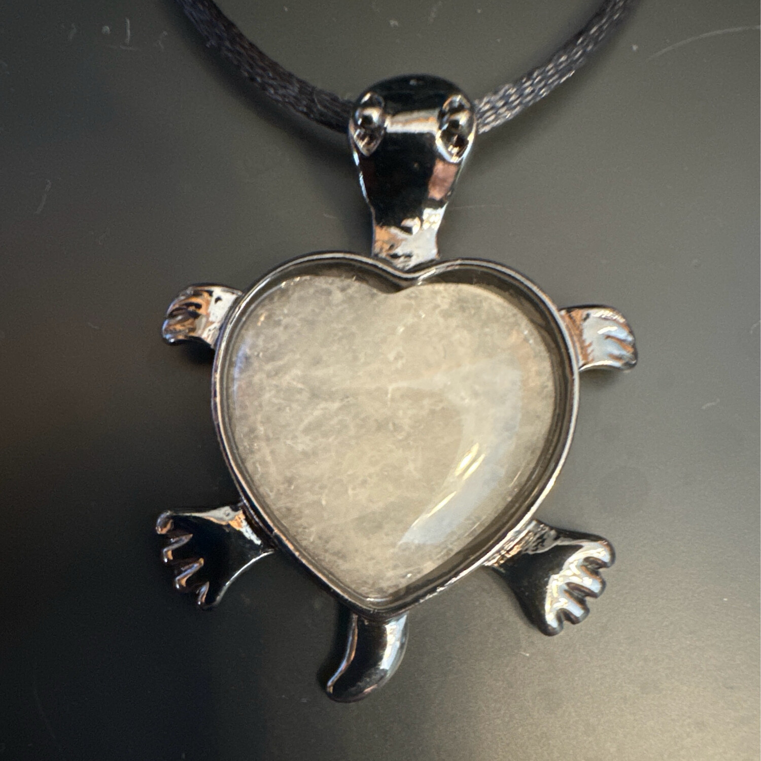 Quartz Turtle Pendant