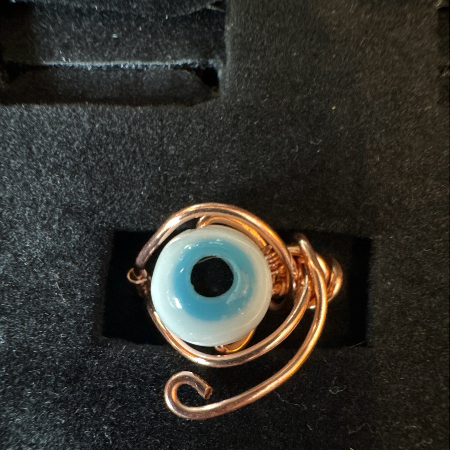 Copper Eye Ring Size 5