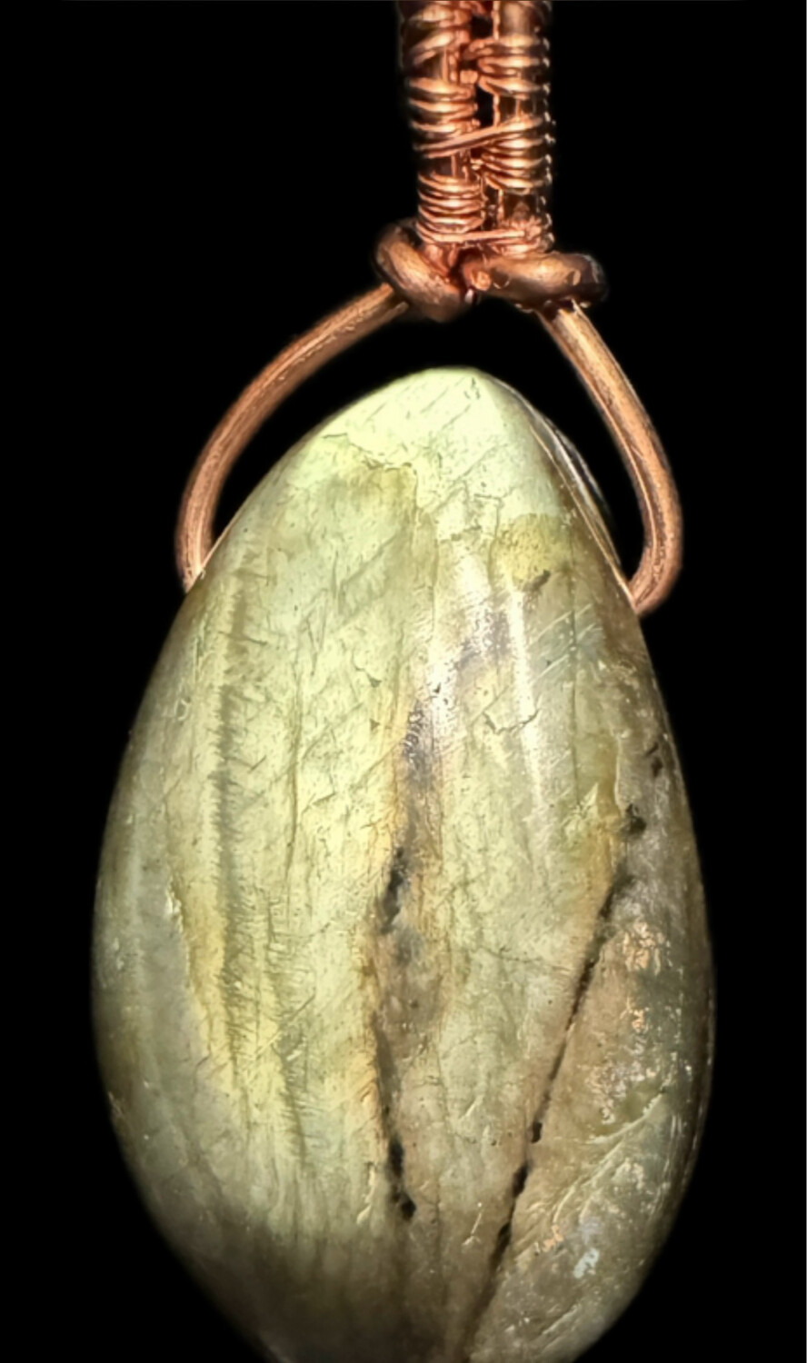Drilled Labradorite Tumble Pendant