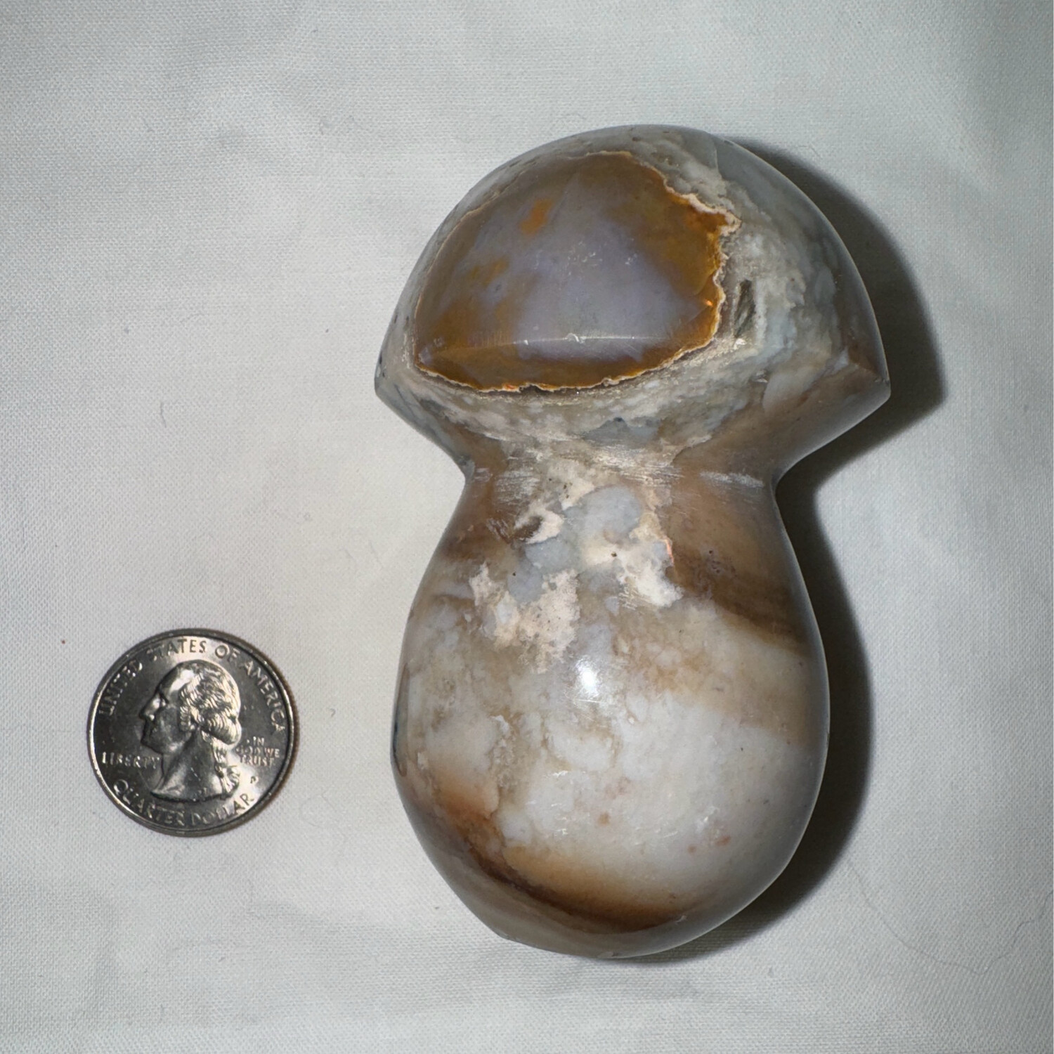 3in Ocean Jasper Mushroom Carving