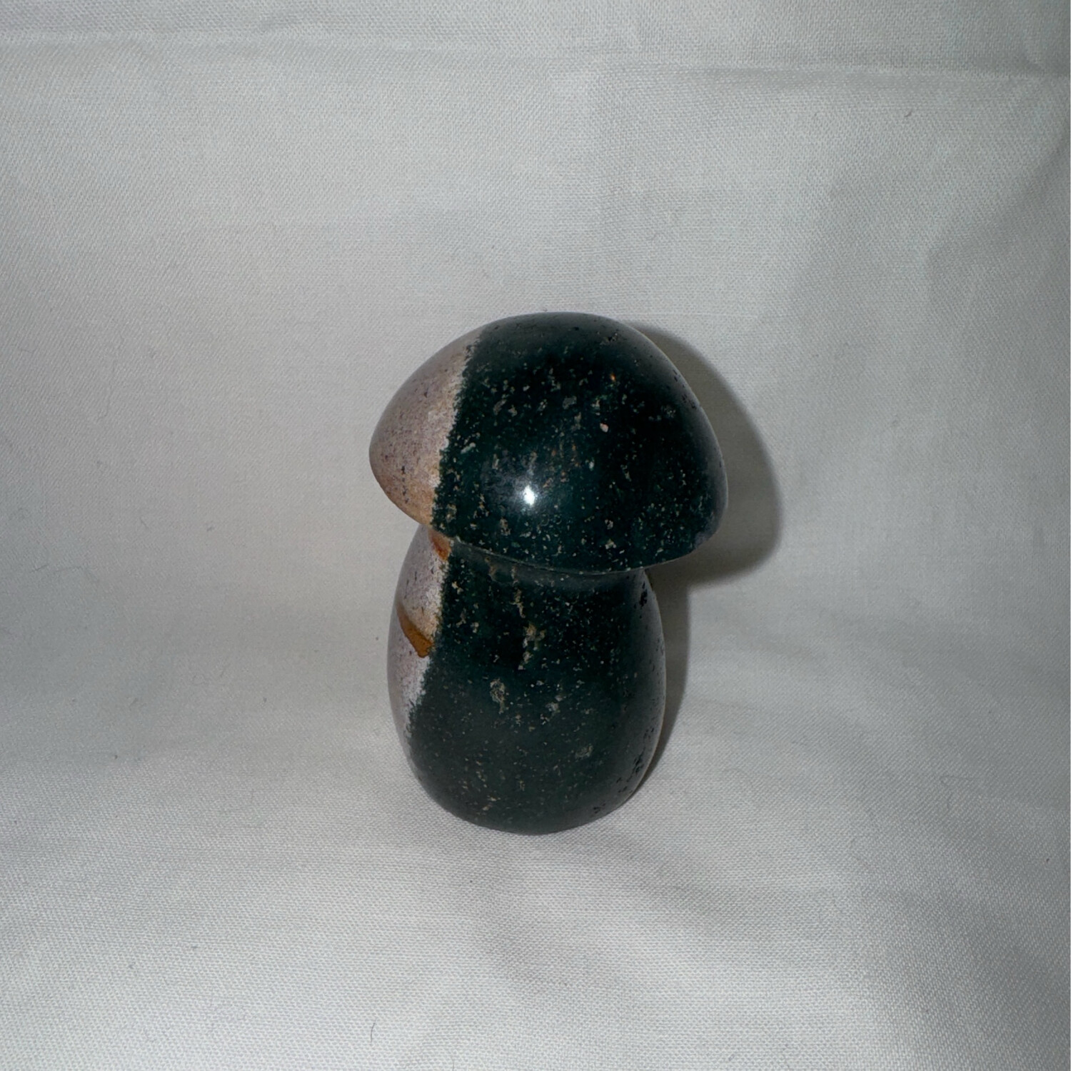2.5in Green Jasper Mushroom Carving