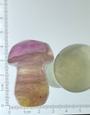 Fluorite Mushroom Pair #1