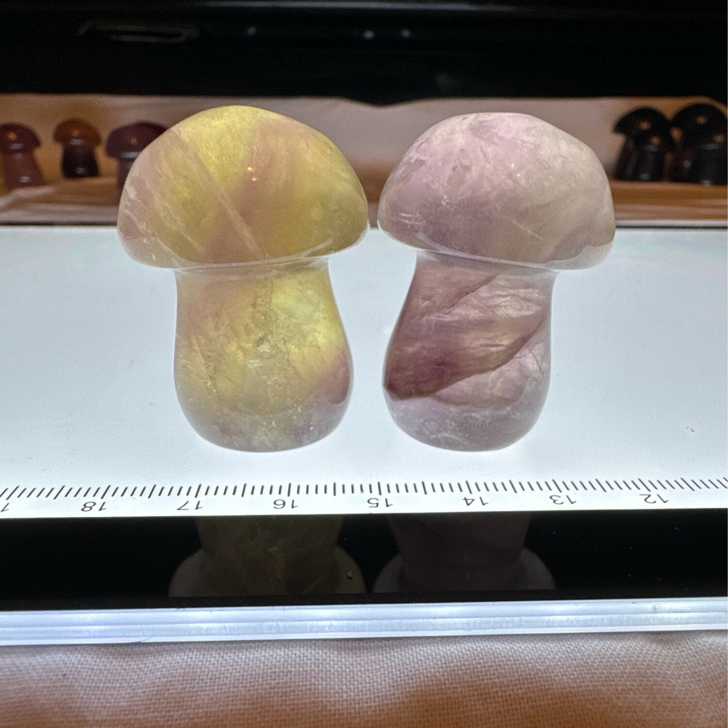 Flourite Mushroom Pair #13