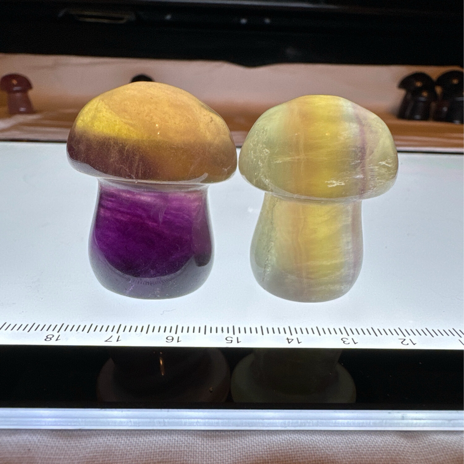 Flourite Mushroom Pair #17