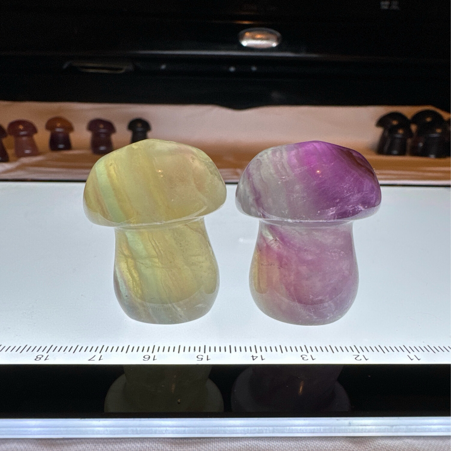Flourite Mushroom Pair #15