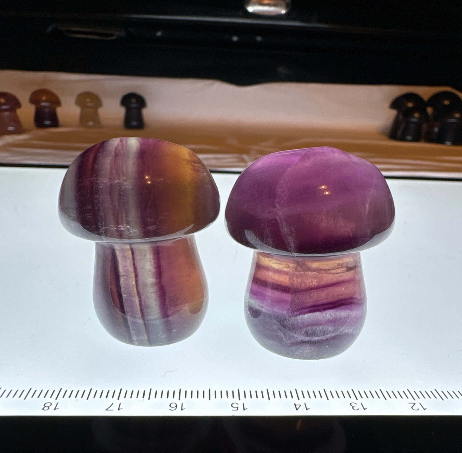 Flourite Mushroom Pair #16