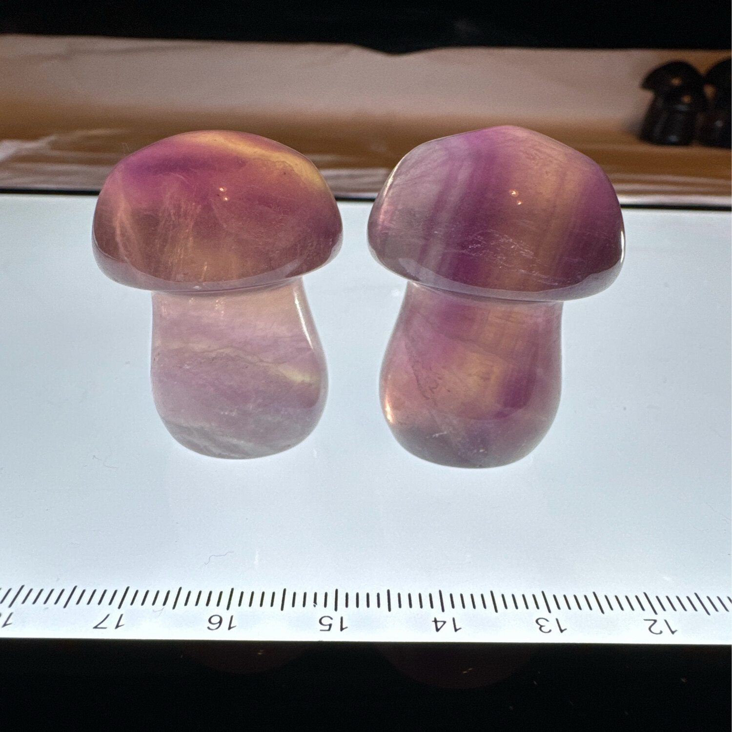 Flourite Mushroom Pair #19