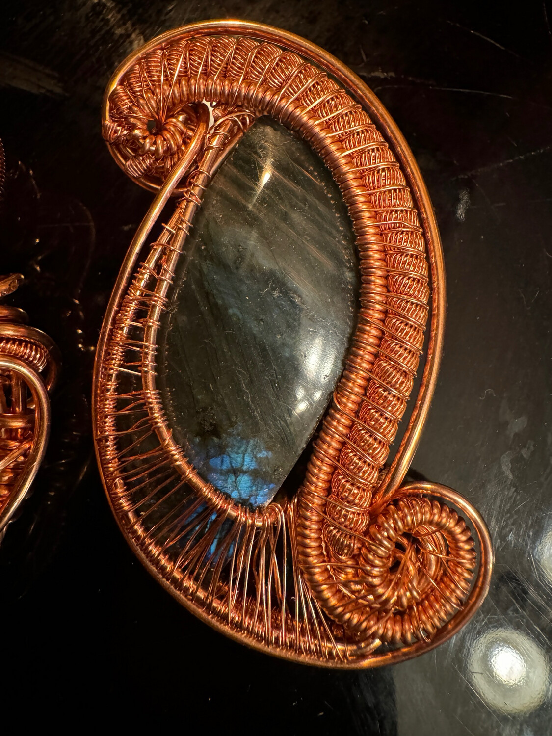 Spiral Labradorite Pendant