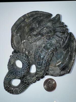 Labradorite Dragon Carving