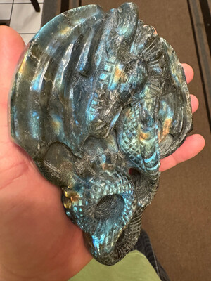 Labradorite Dragon Carving