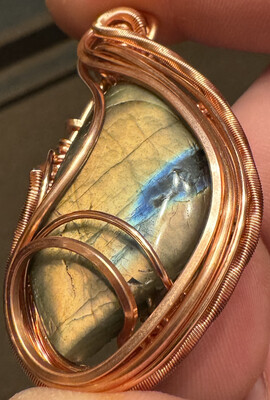 Gold Flash Labradorite Pendant