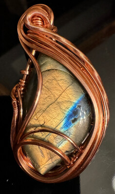 Gold Flash Labradorite Pendant
