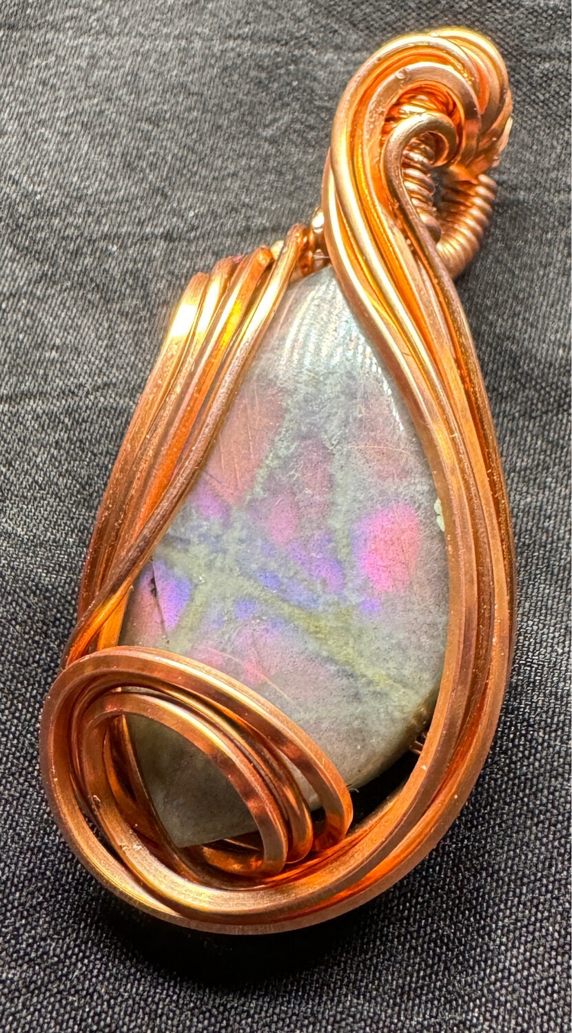 Purple Flash Labradorite Pendant