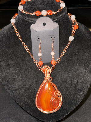 Matching Carnelian Evening Set