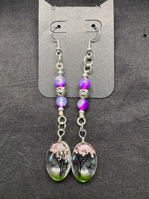 Fluorite Cherry Blossom Earrings