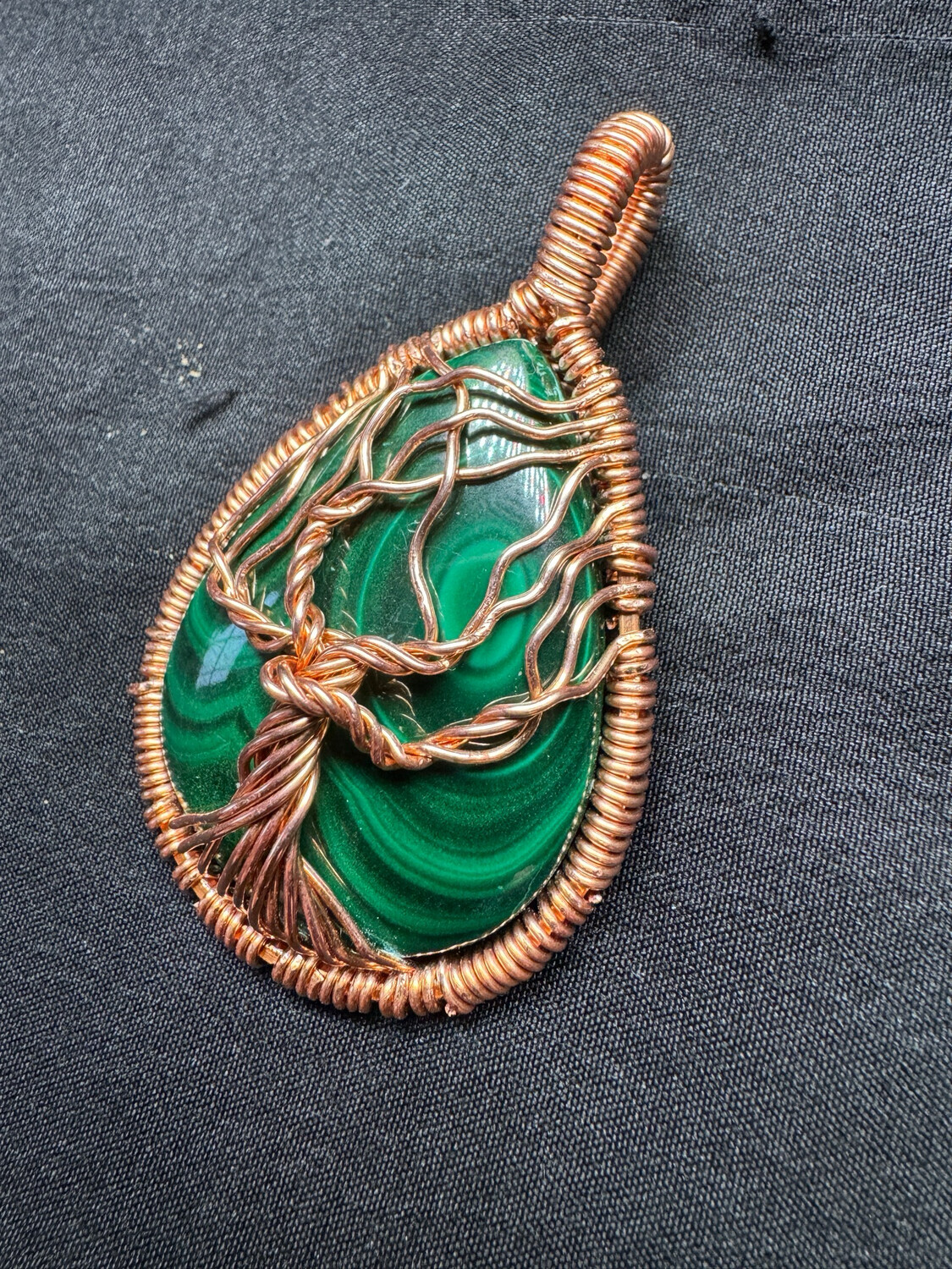 Malachite Tree Of Life Pendant