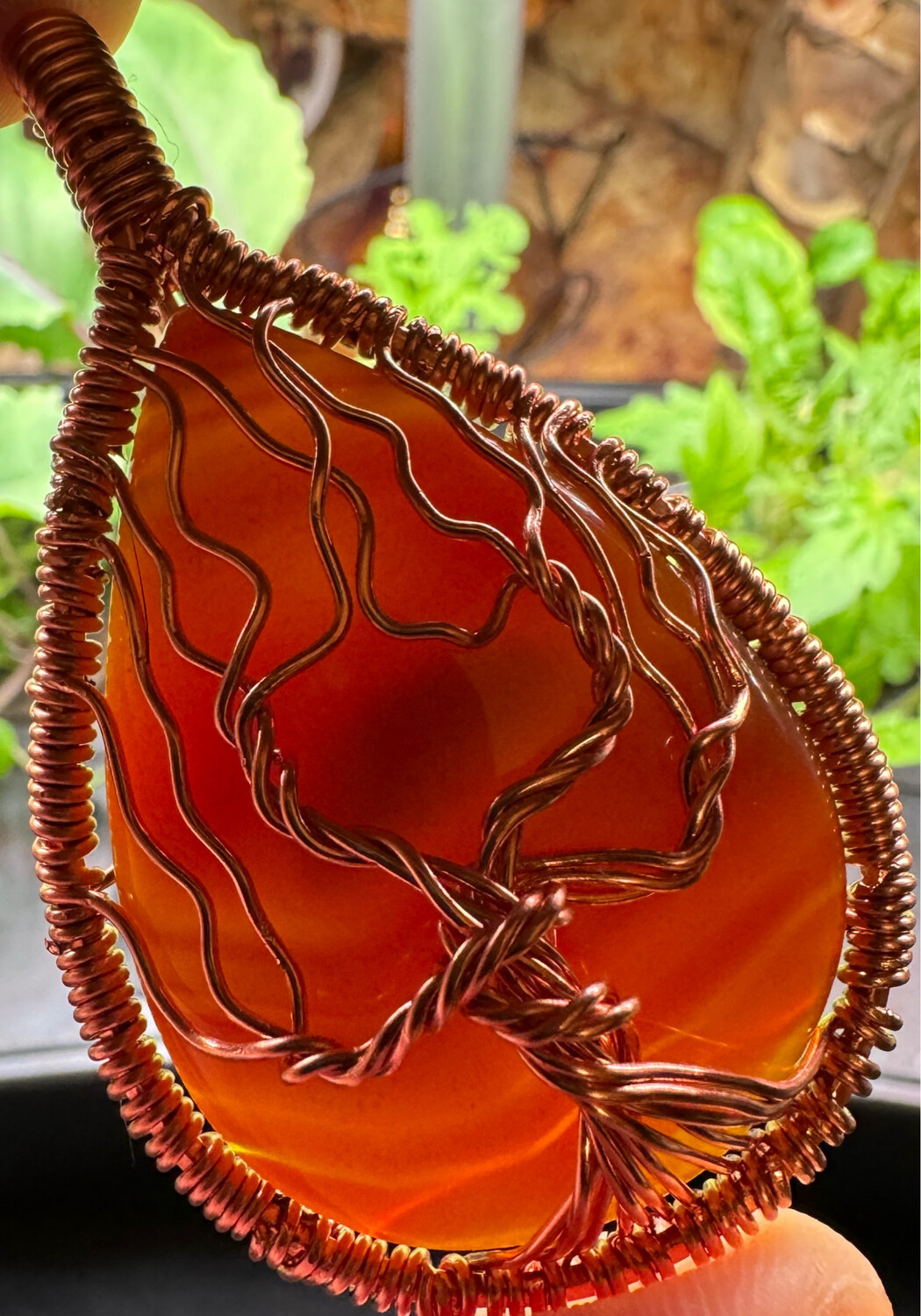 Carnelian Tree Of Life Pendant