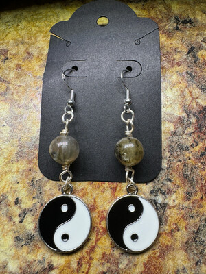 Yin Yang Mica Earrings