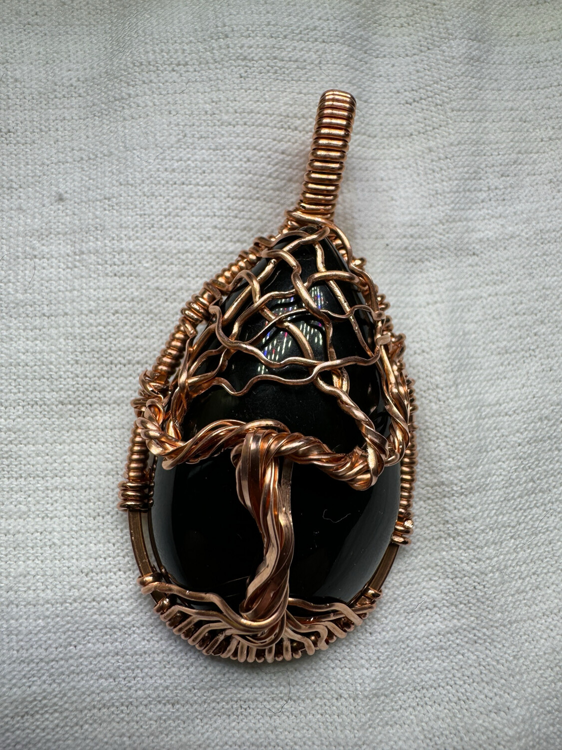 Rainbow Obsidian Tree Of Life Pendant Style 1