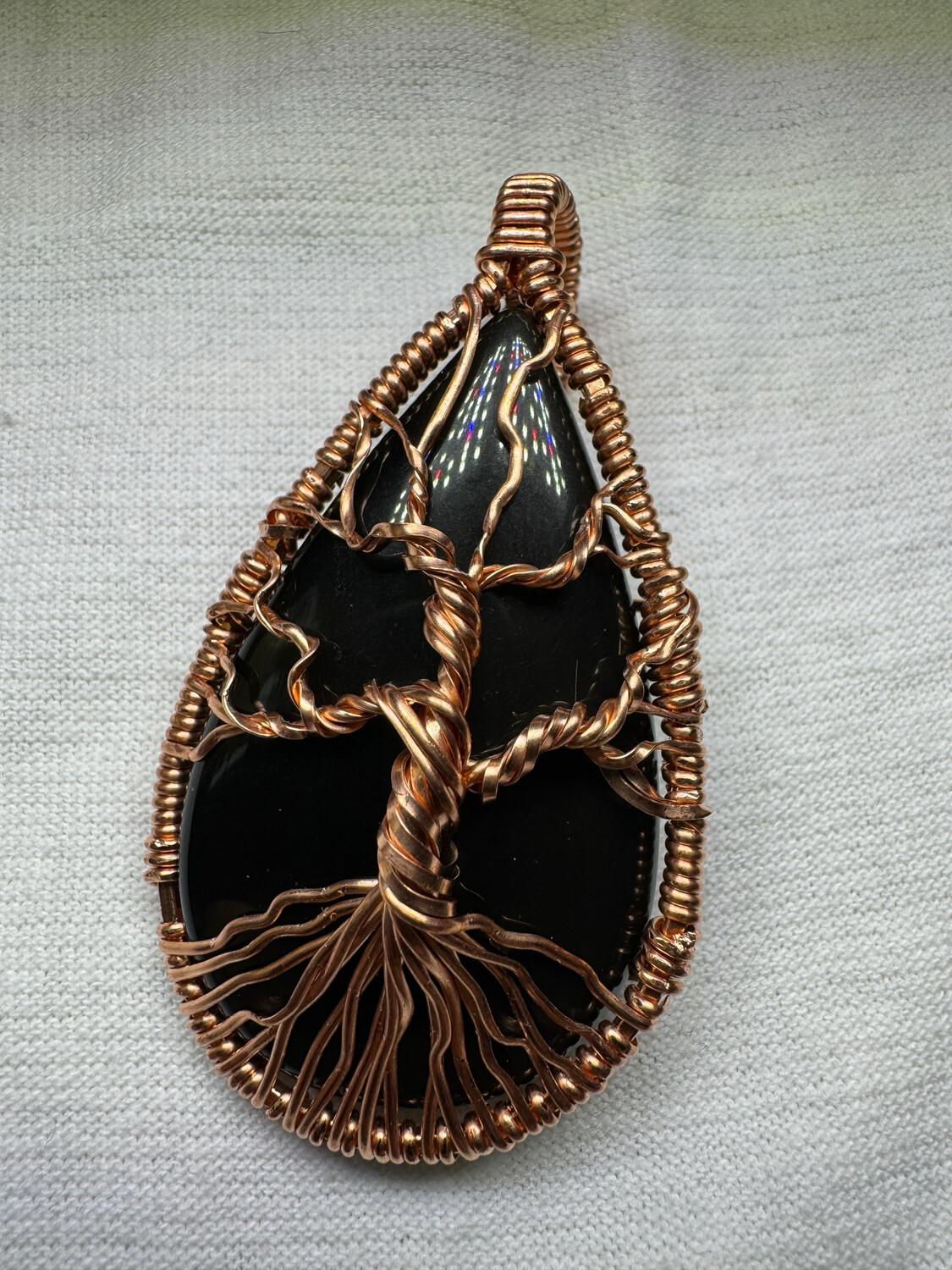 Rainbow Obsidian Tree Of Life Pendant Style 2