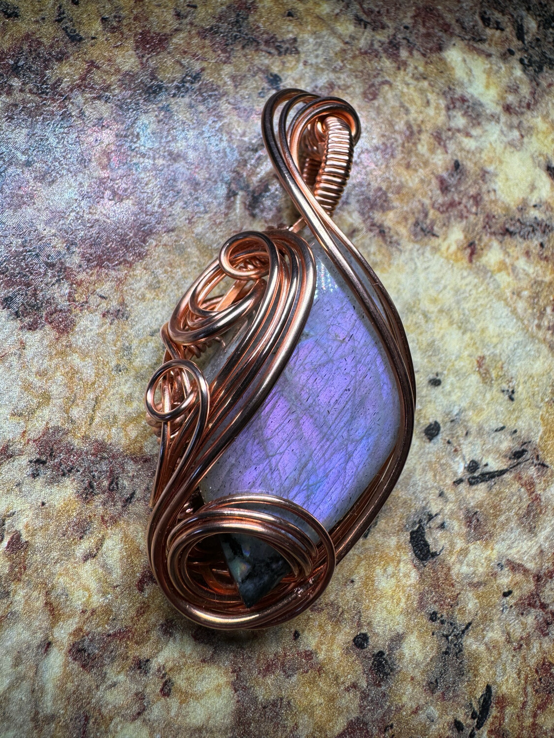 Elegant Purple Labradorite Pendant (large)