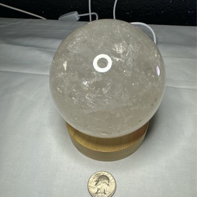 Clear Quartz With Light Stand