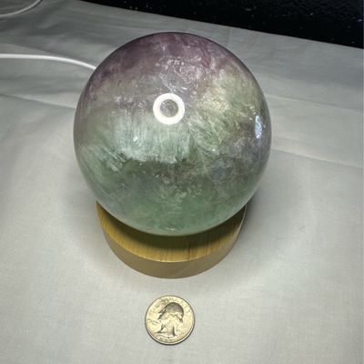 Rainbow Flourite With Light Stand