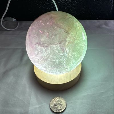 Rainbow Flourite With Light Stand