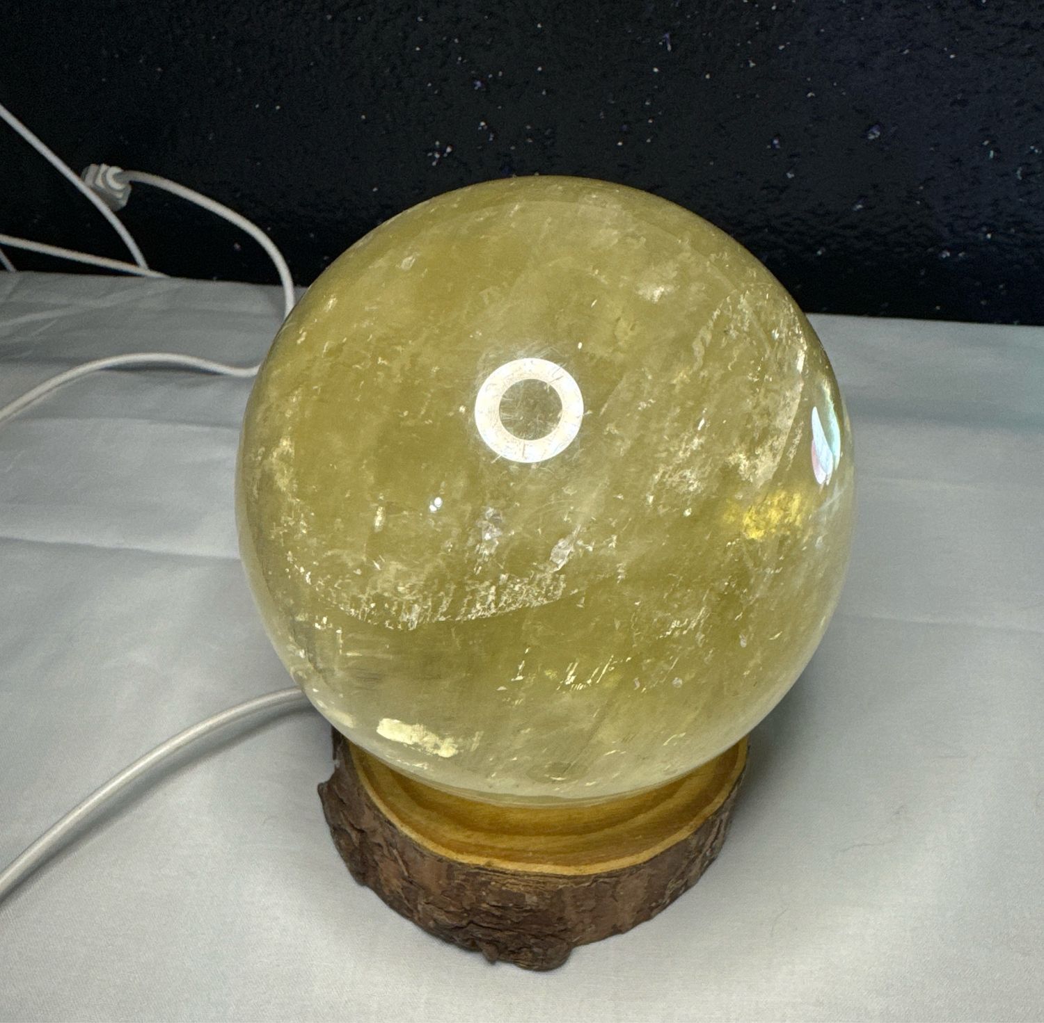 Citrine With Light Stand Large