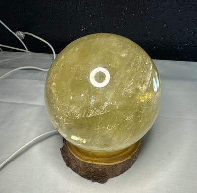 Citrine With Light Stand Large