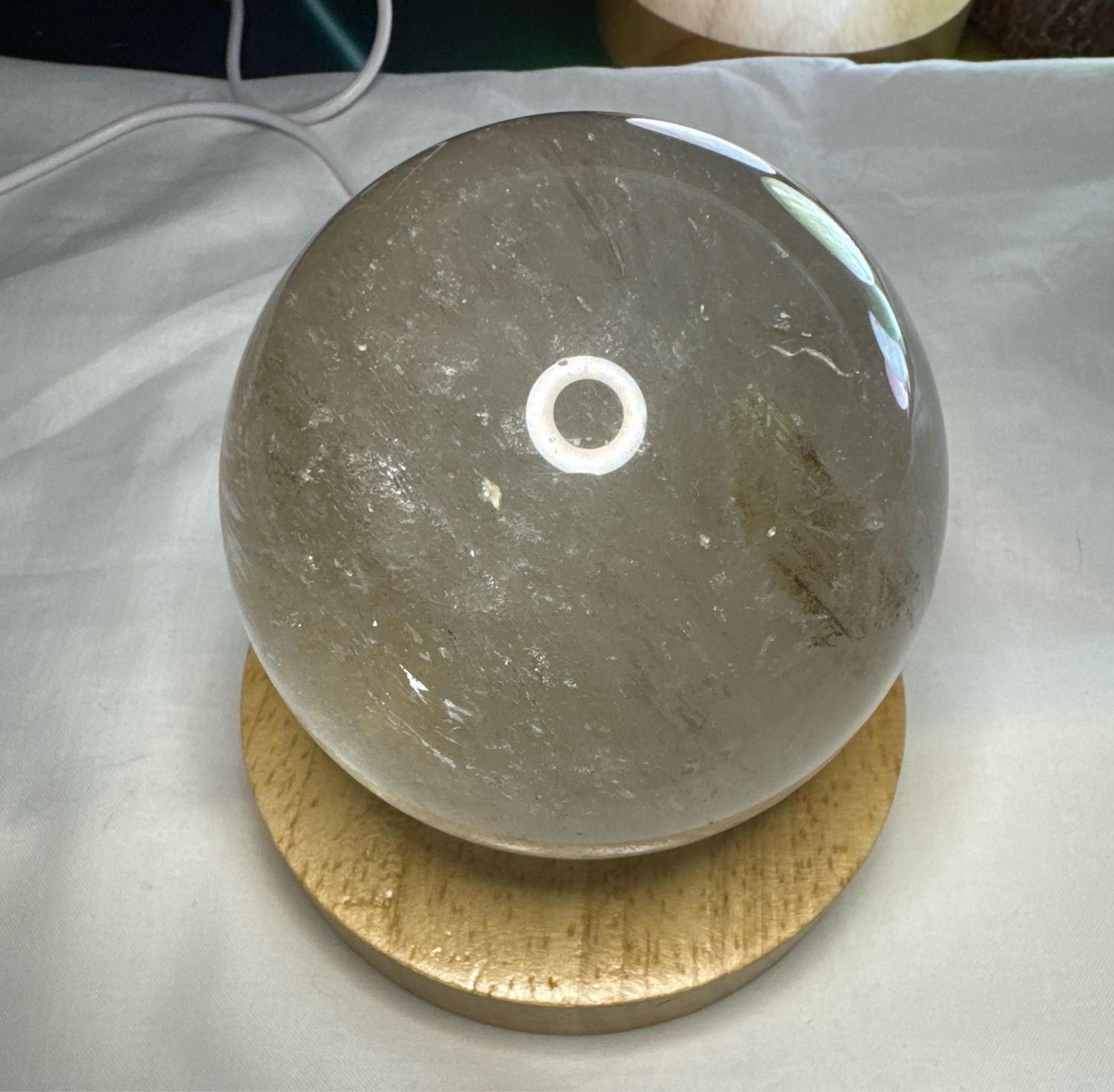 Clear Quartz With Light Stand