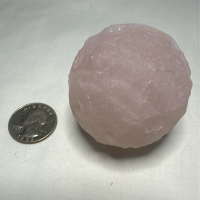 Rose Quartz Moon Carved Sphere