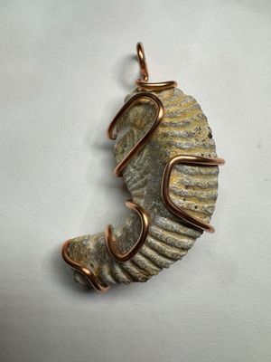Biting Clam Fossil Pendant (160M Years Old est.)