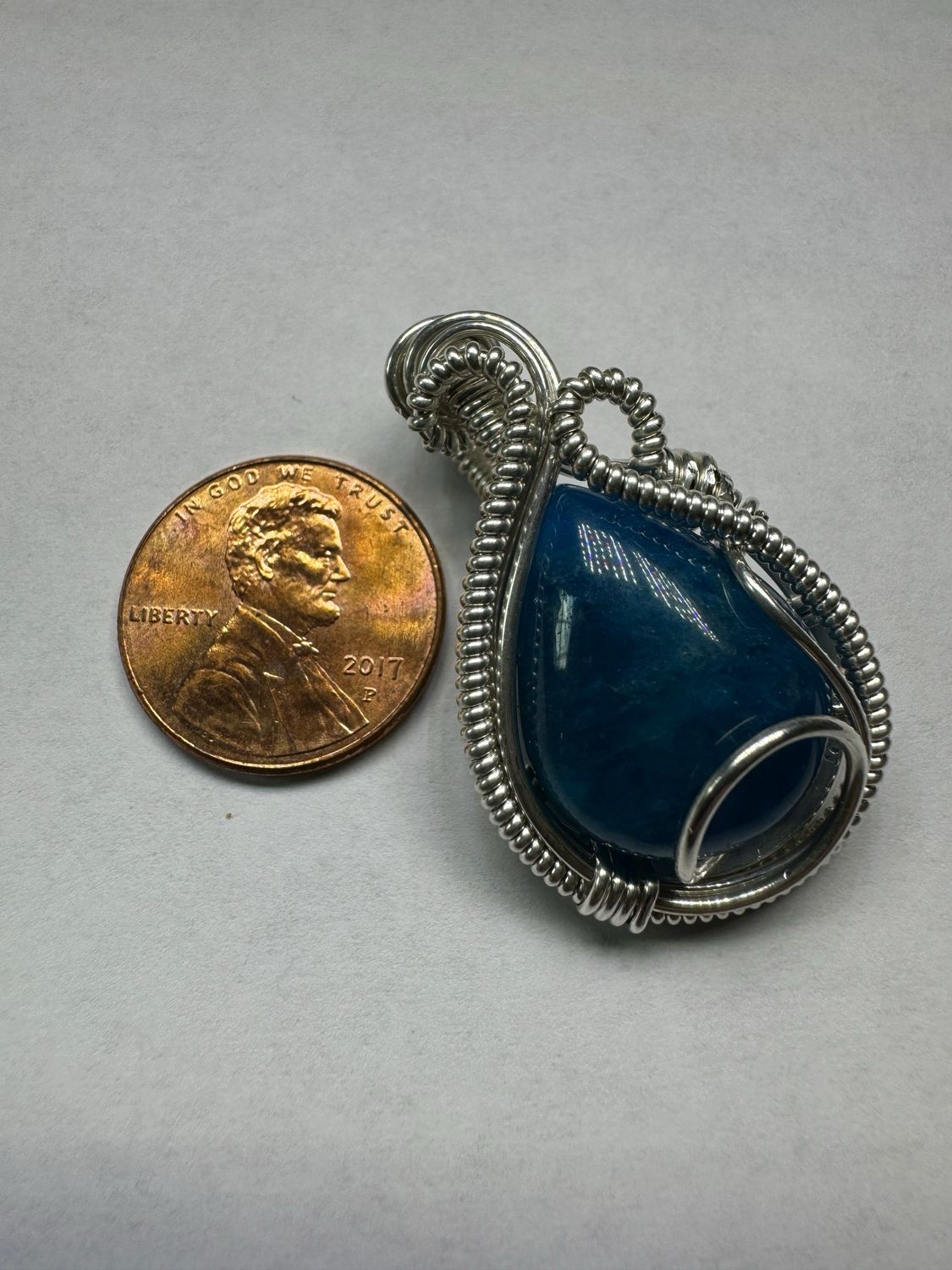 Apatite Sterling Silver Mini Pendant