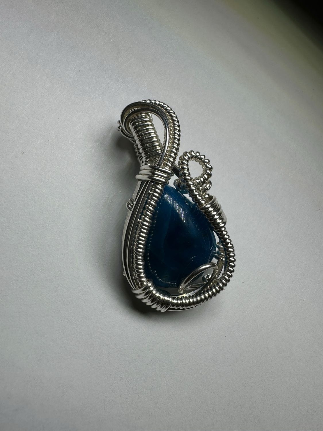 Mini Apatite In Sterling Silver Pendant