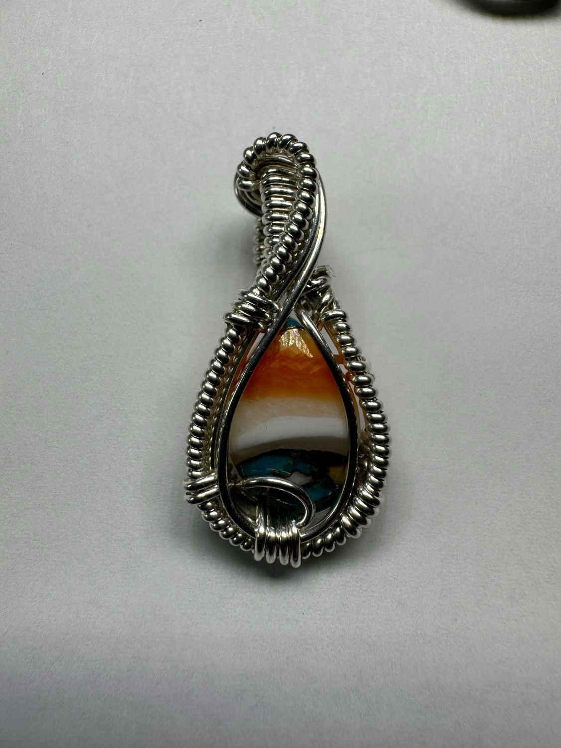 Oyster Copper Turquoise In Sterling Silver