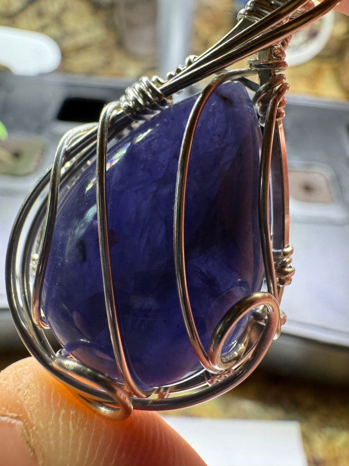 Kyanite In Sterling Silver Pendant