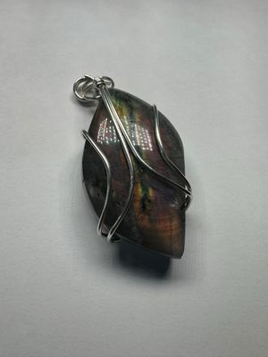 Labradorite Pendulum Pendant In Sterling Silver