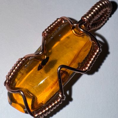 Amber Pendant With Insect 2