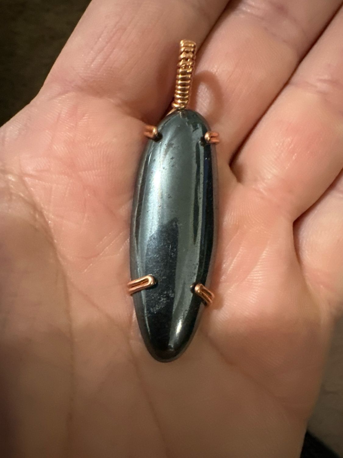 Hematite Pendant In Copper