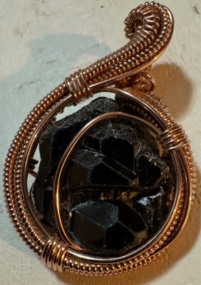 Nigerian Garnet In Copper Pendant