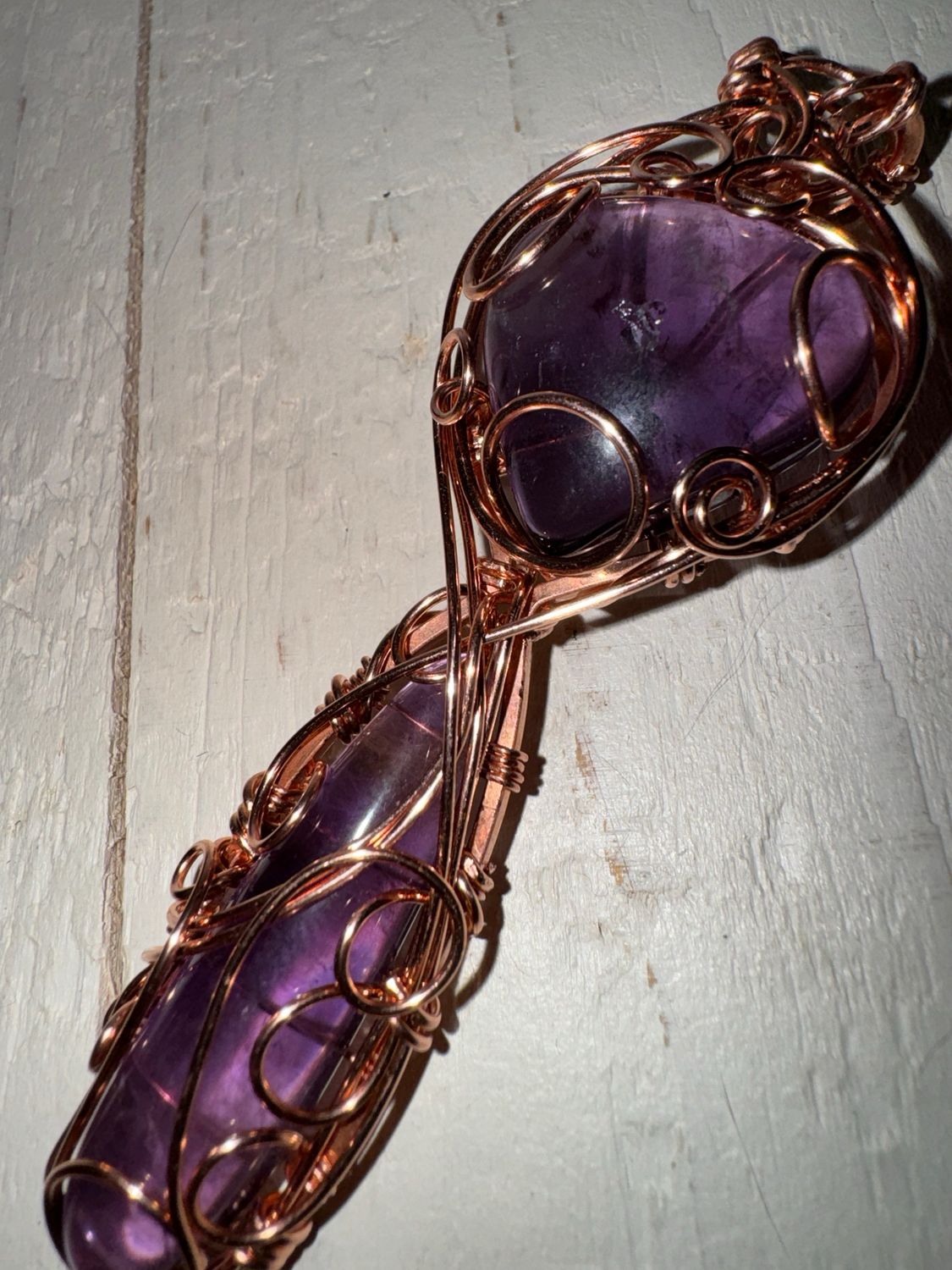 Double Ametrine Pendant In Copper