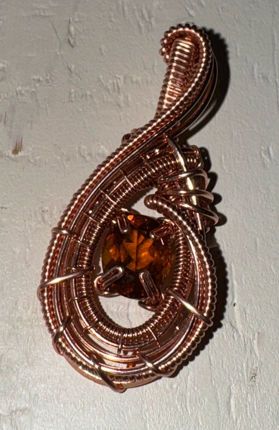 Faceted Citrine In Copper