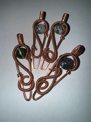 Moss Agate Fidget Pendant