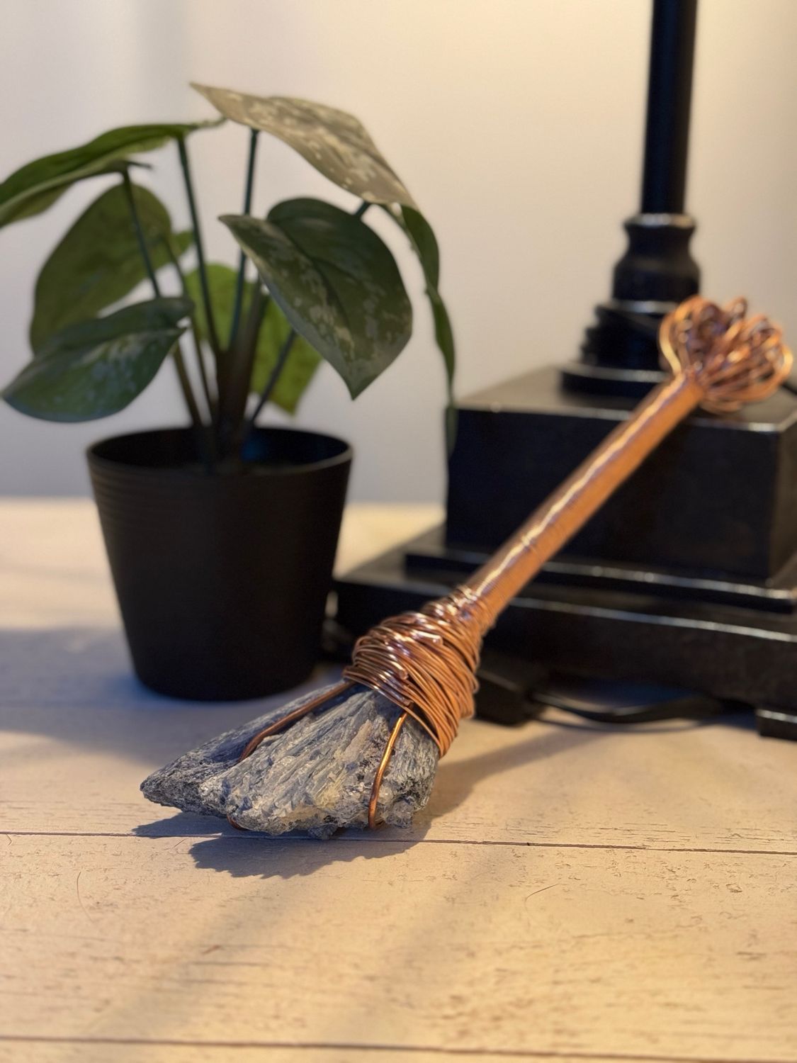 Sparkleâ€™s Wand ( Blue Kyanite In Copper)