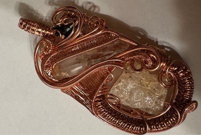 Glow Combo - Petro-Quartz With Gold Rutile Hematite And Hyalite