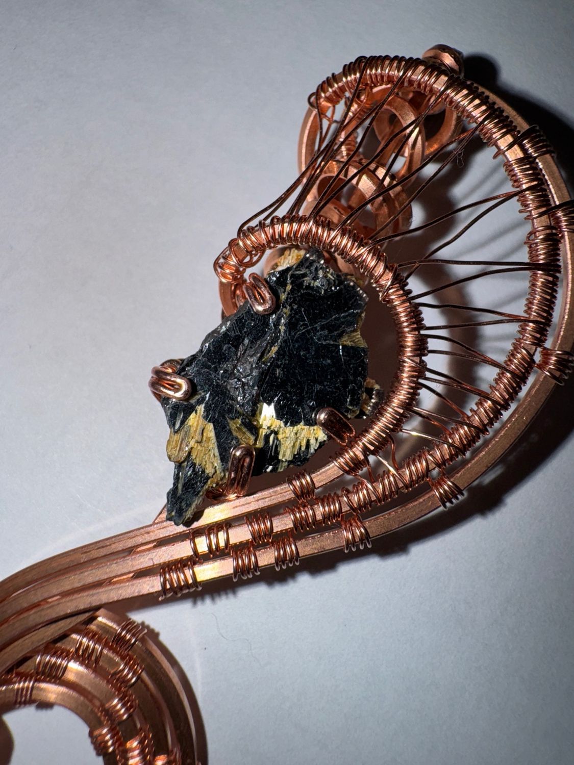 Gold Rutile Hematite Pendant